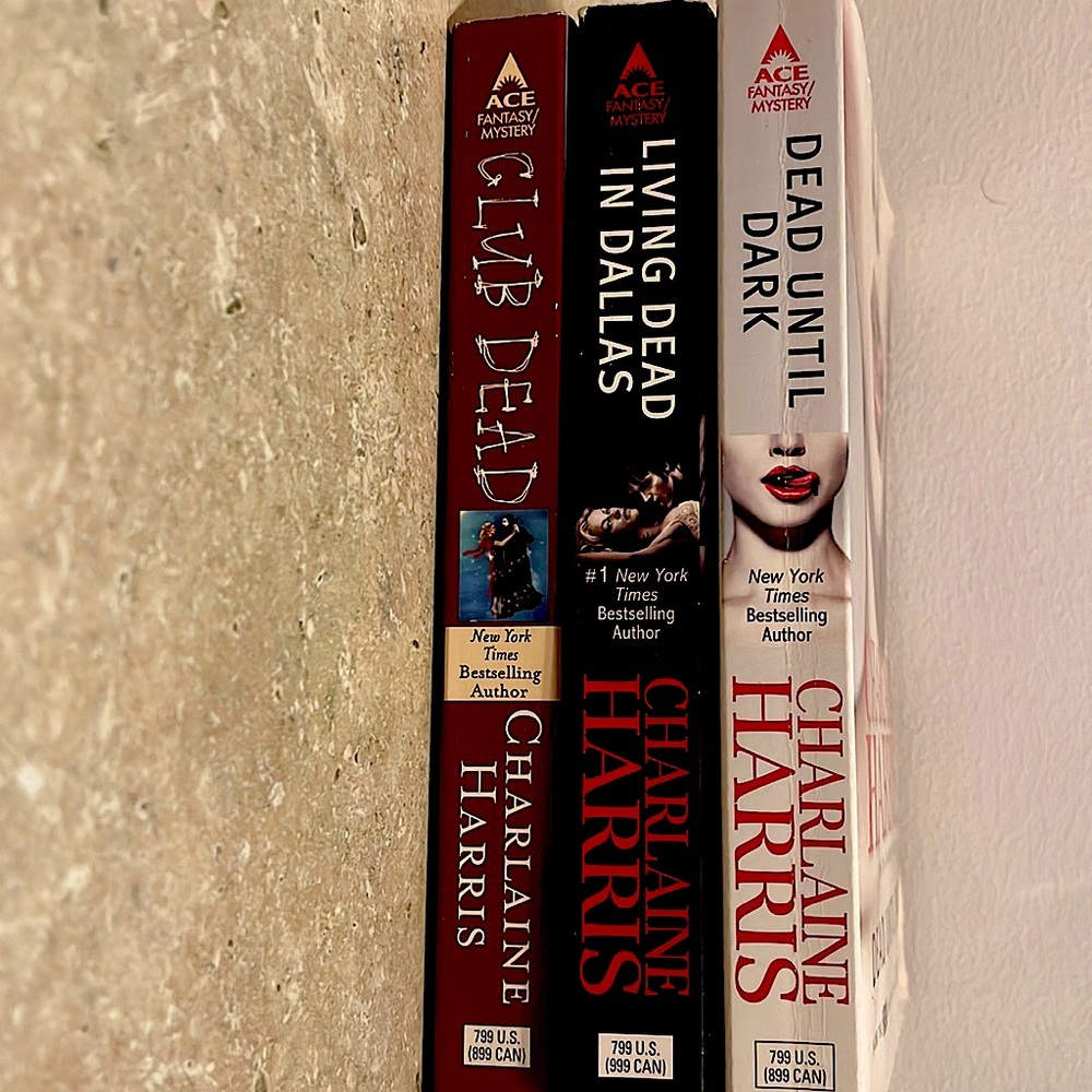 Book Trio: the first 3 soft cover novels in the Sookie Stackhouse series.